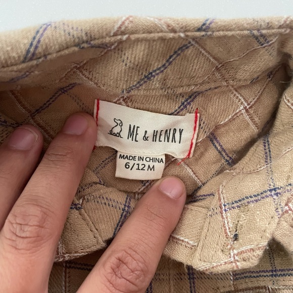 Me & Henry Flannel Onesie - Picture 3 of 6